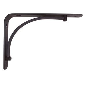 6 in. x 8 in. Black Classic Arch Decorative Shelf Brackets